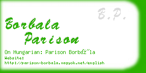 borbala parison business card